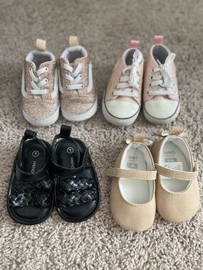 Baby Girl Mixed Shoe Set — Size 1